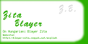 zita blayer business card